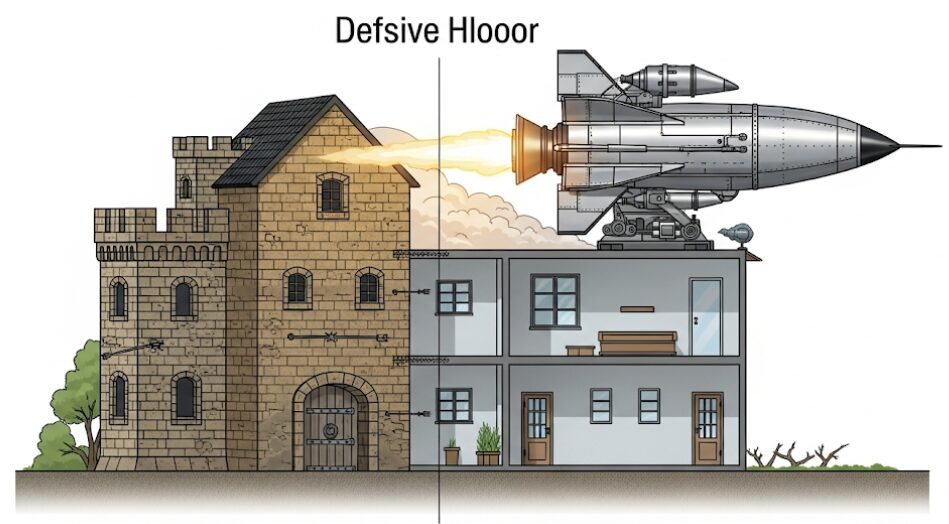 「守りの1階」と「攻めの2階」の具体的な役割分担