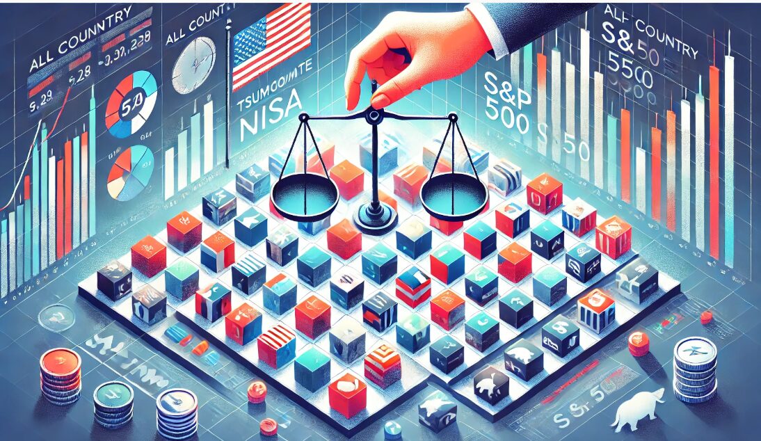 オルカンS&P500を半々で買う。積立nisa個別株はどっちがいい？