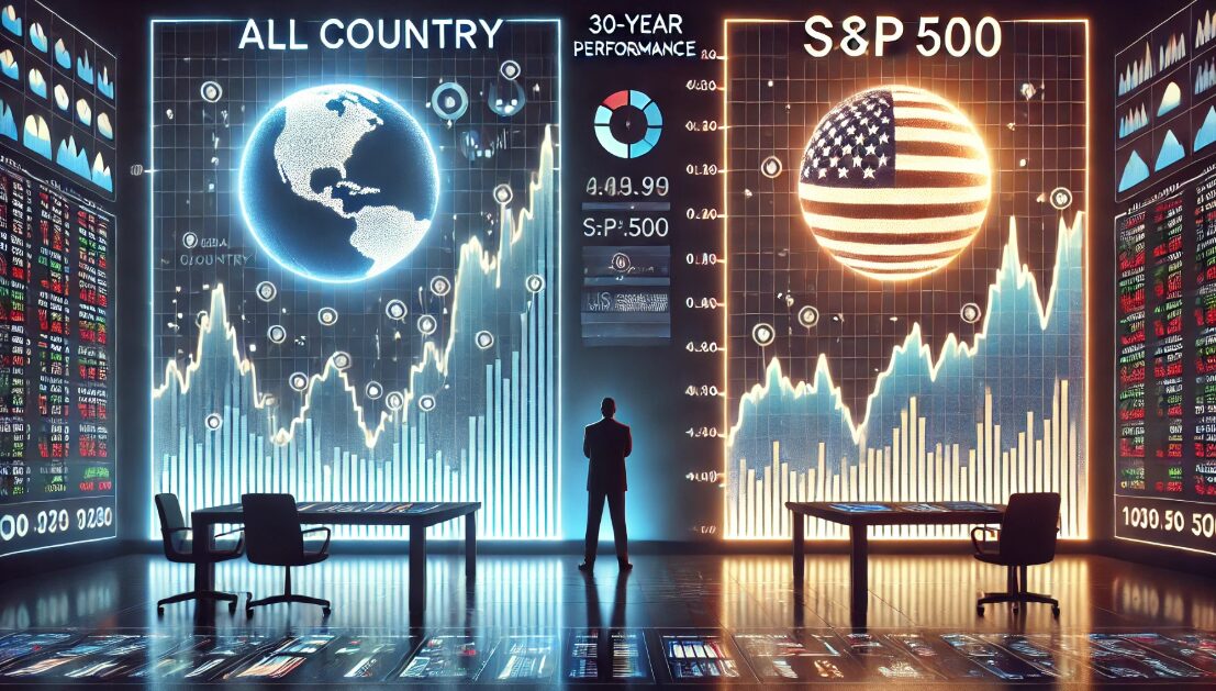 オルカンとS&P500の30年チャート比較
