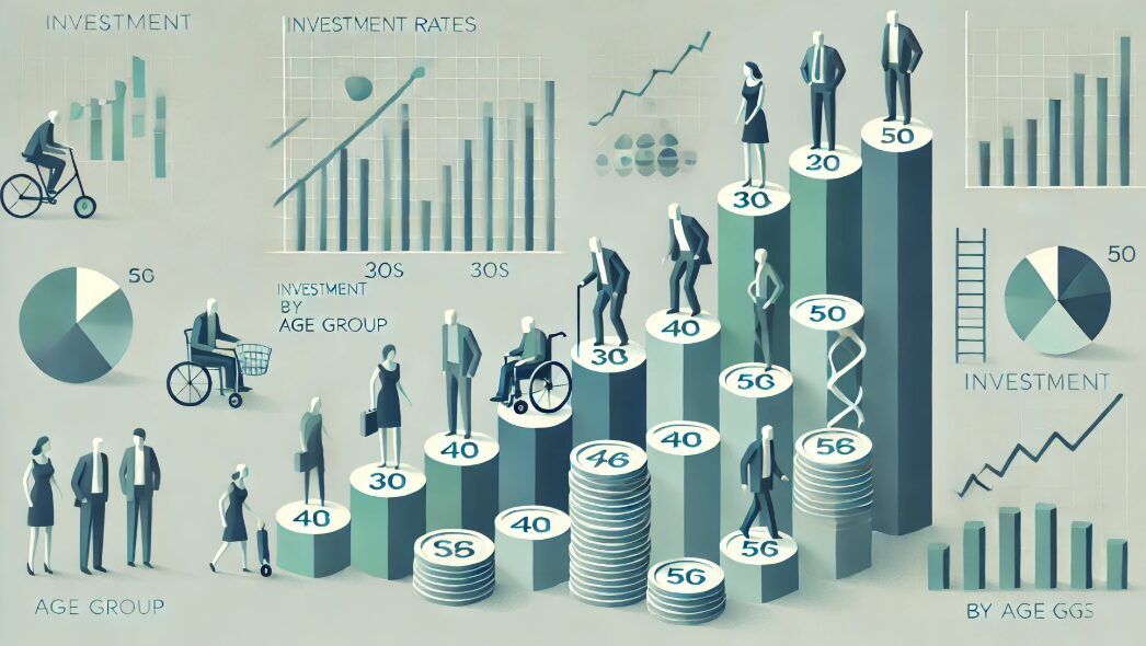 年代別で見る投資している人の割合