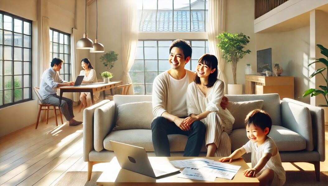 [持ち家と貯金4000万円のバランスを示す画像]