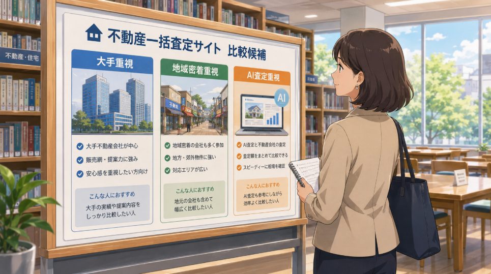 迷ったときに比較候補にしたい不動産一括査定サイト3選