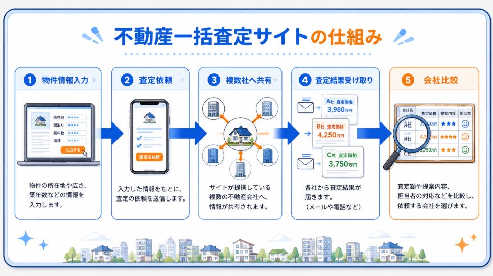 不動産一括査定サイトとは？仕組みをわかりやすく解説