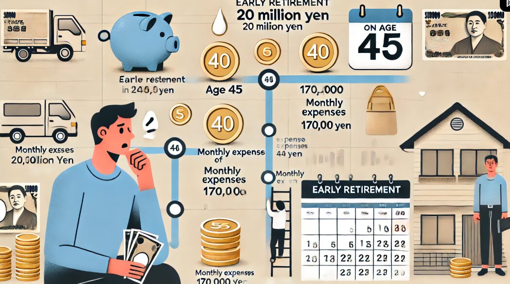 貯金2000万到達年齢別にみる独身リタイアの可否