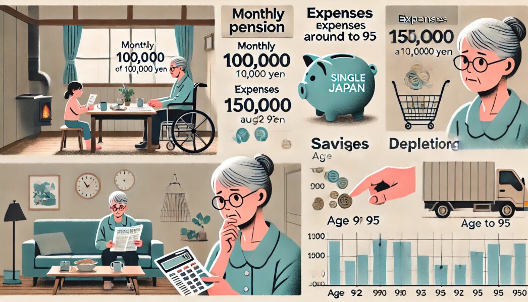 女性の独身者が直面する長生きリスクと資金枯渇