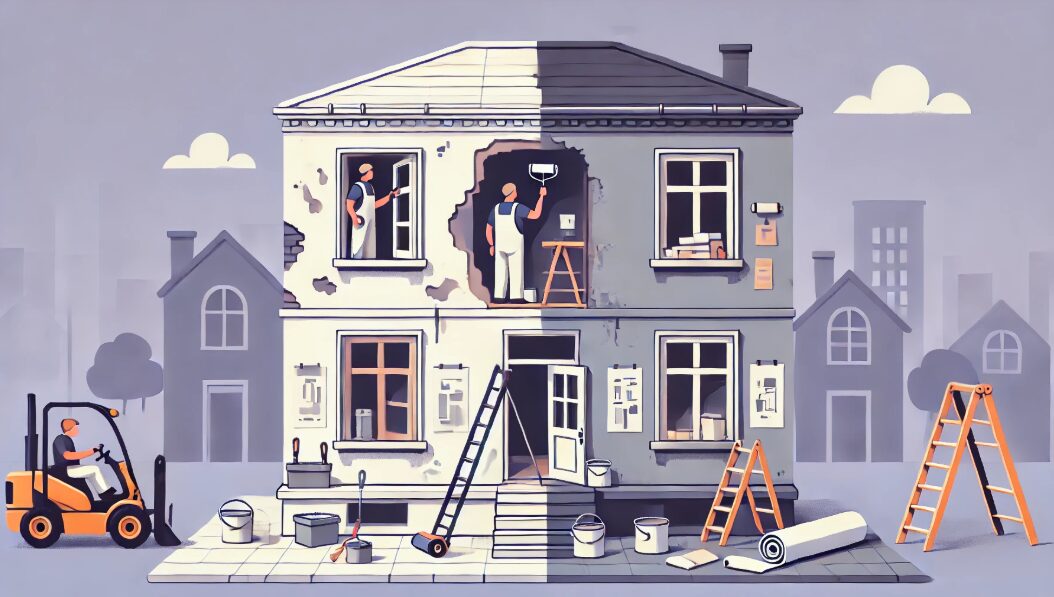 中古アパートを一棟買いしてリノベで住む