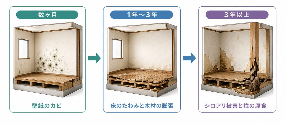 空き家はメンテナンスしないとどうなる？カビや腐敗