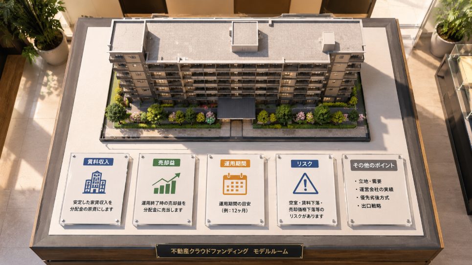 賃料収入や売却益が分配原資になる
