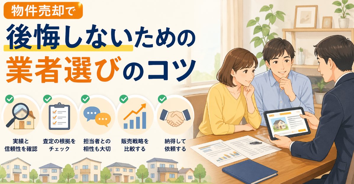 物件売却で後悔しないための業者選びのコツ