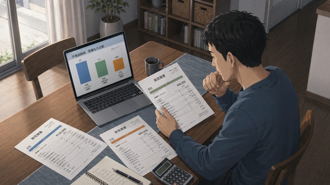 業者に依頼する際の費用相場と間取り別の目安
