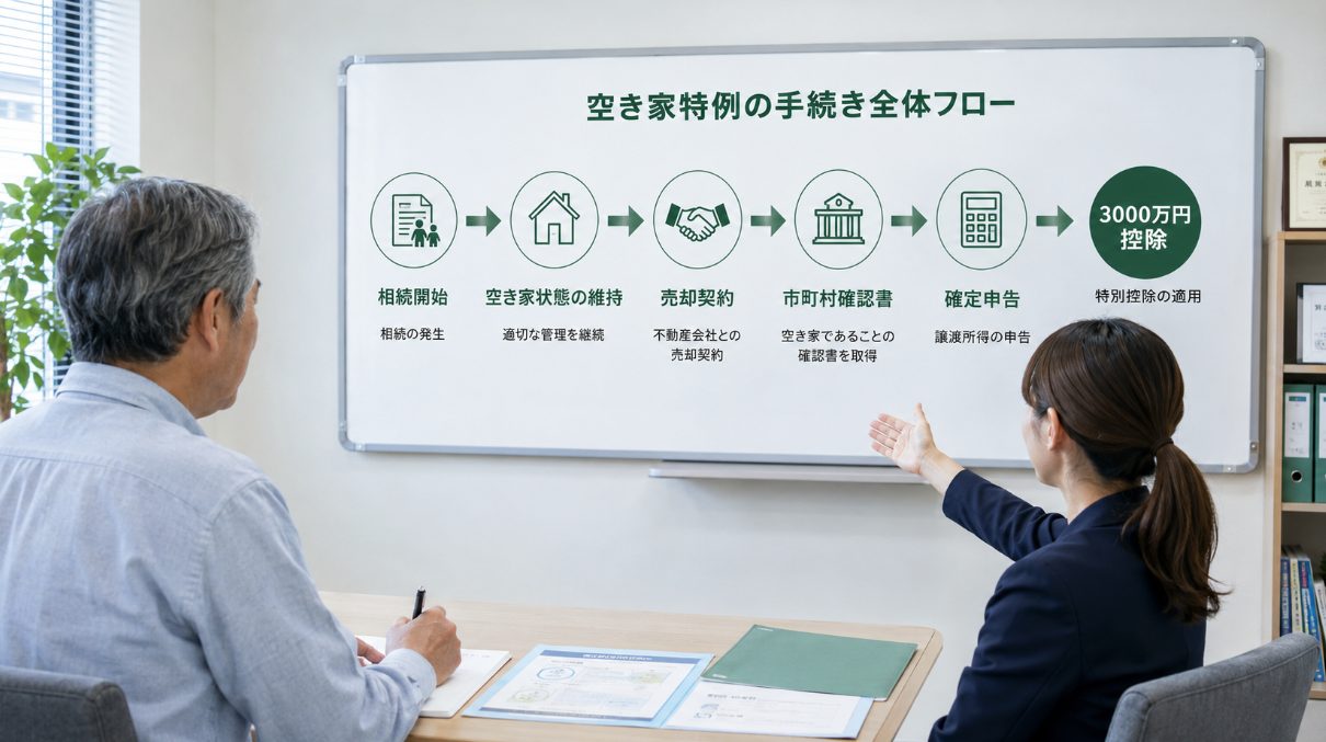 空き家特例の手続きと必要書類