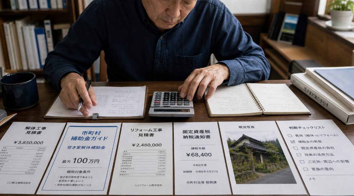 解体やリフォームは補助金を確認してから判断する