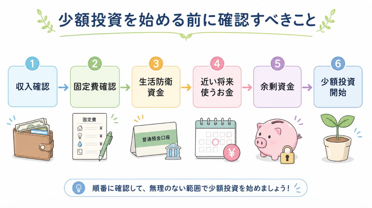 少額投資を始める前に確認すべきこと