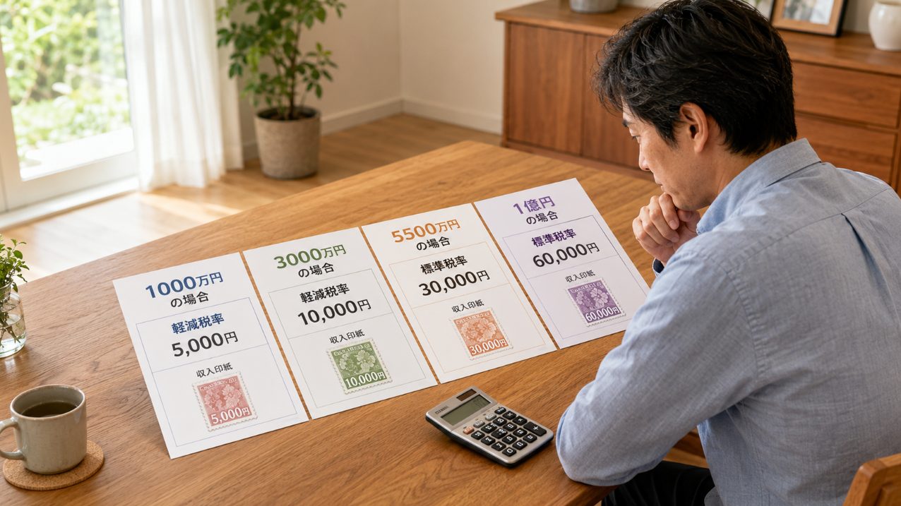 売買価格に応じた印紙税額の目安