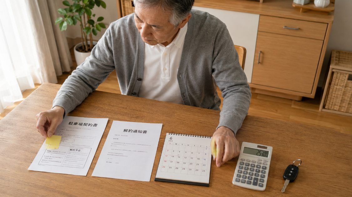 駐車場契約の解約予告期間と前払い費用の精算