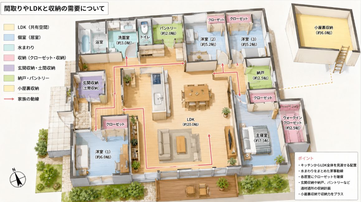 間取りやLDKと収納の需要について