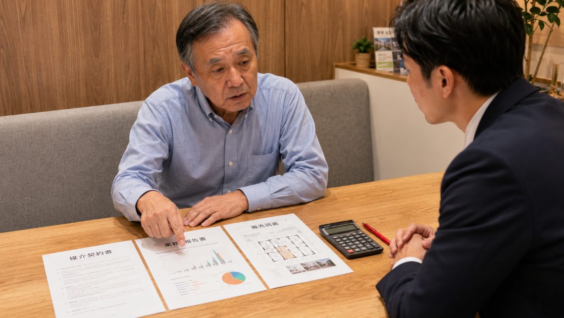 不動産会社の販売活動と報告内容を確認する