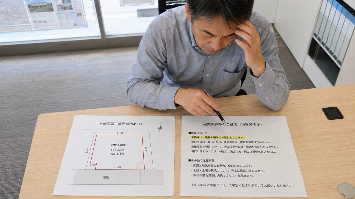 境界非明示の意味と売買契約上の注意点