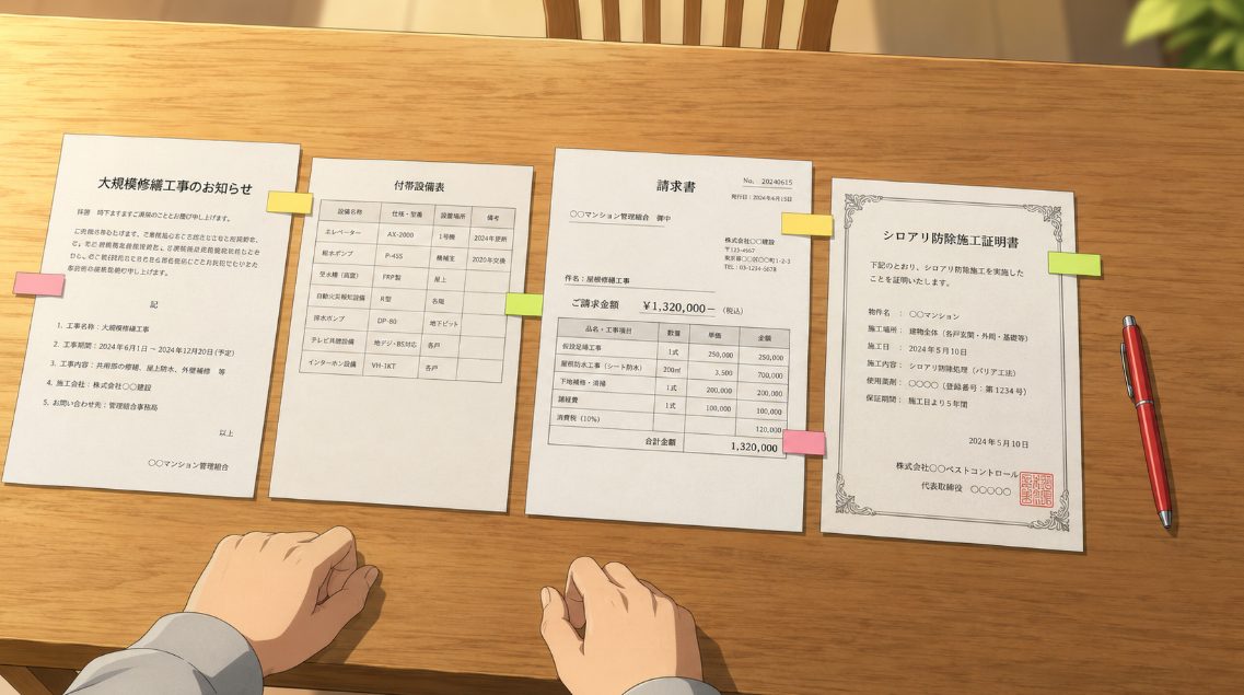 告知書と付帯設備表で確認すべき項目