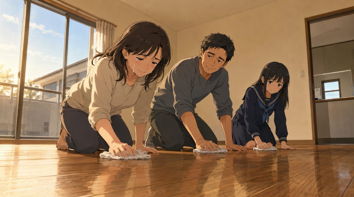 最後に掃除して家へ感謝を伝える儀式