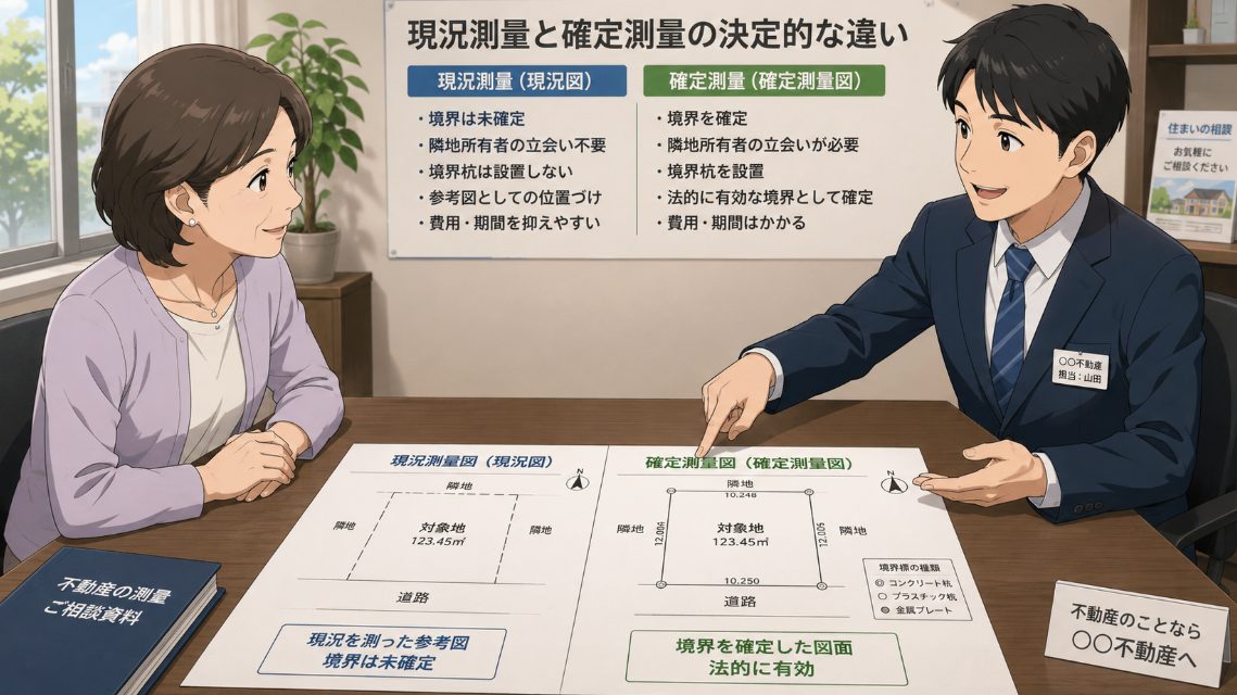 現況測量と確定測量の決定的な違い