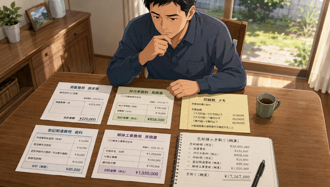 測量費用以外の売却費用も事前に確認する