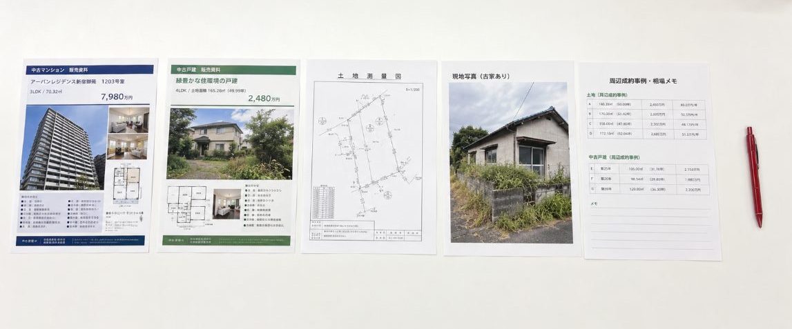 マンションや土地など物件種別での比較