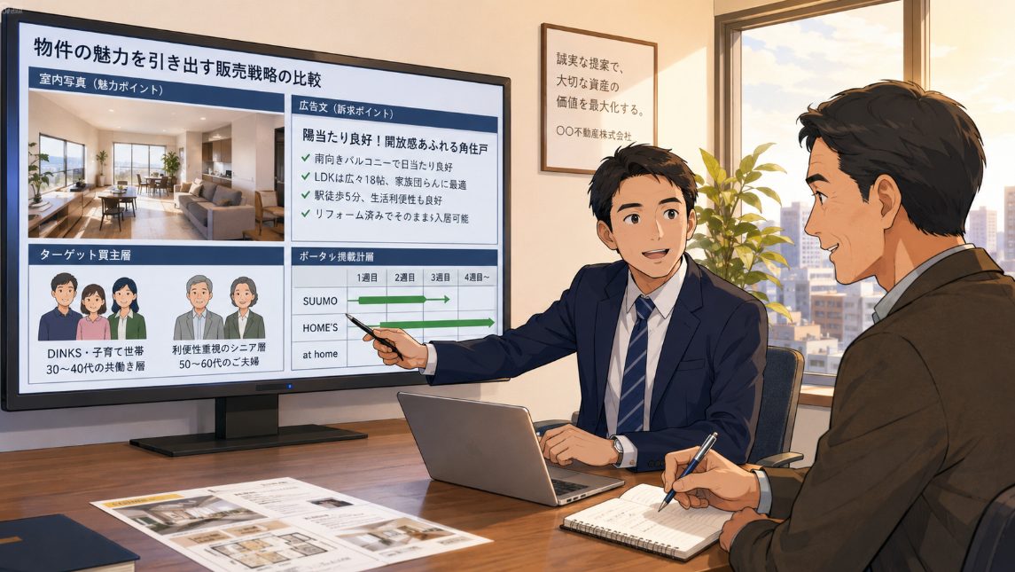 物件の魅力を引き出す販売戦略の比較