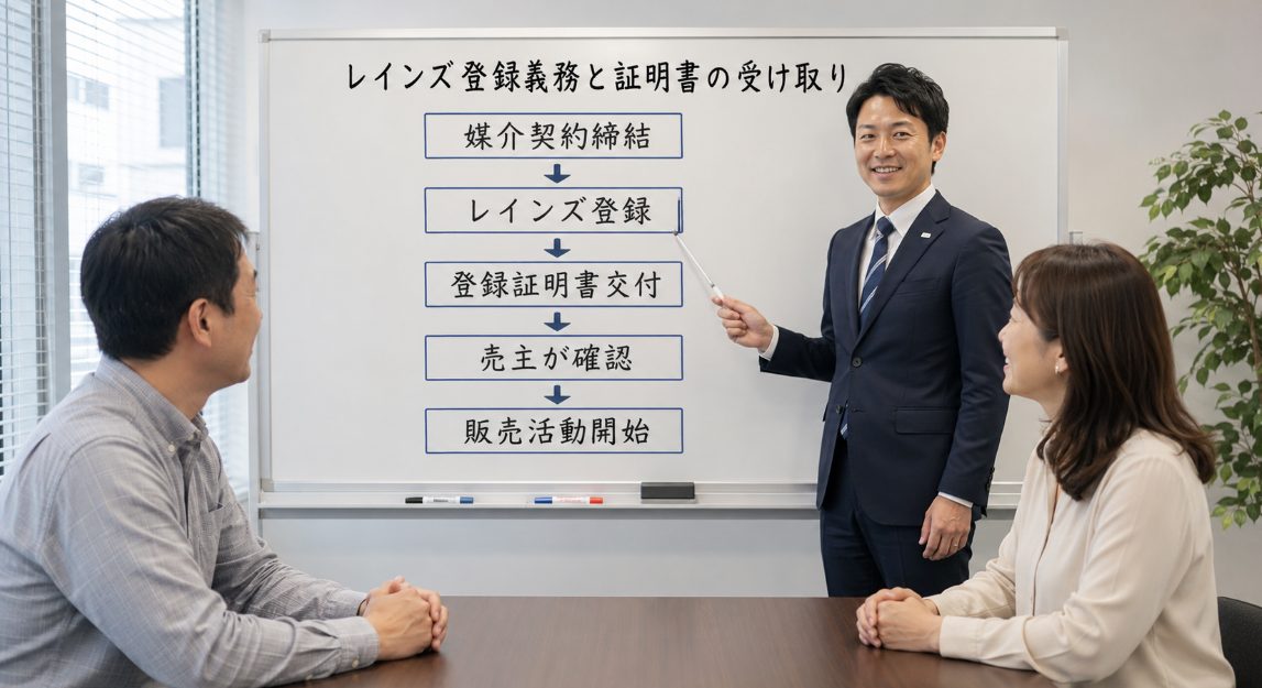 レインズ登録義務と証明書の受け取り