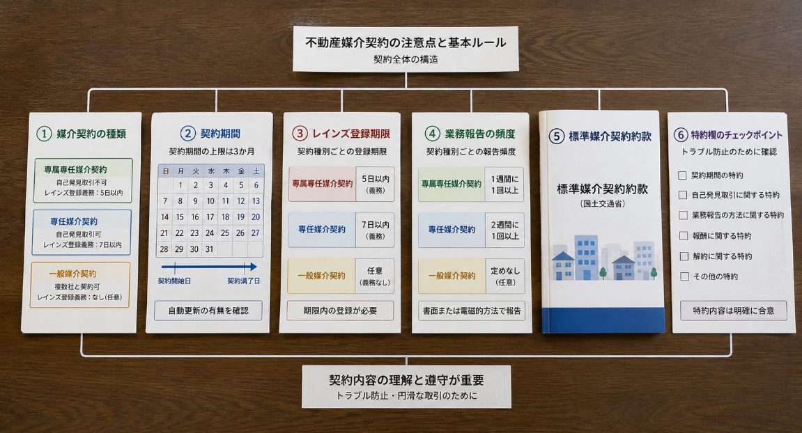 不動産媒介契約の注意点と基本ルール