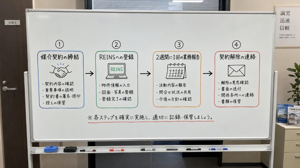 不動産専任媒介契約解除の手続きと解除後の流れ