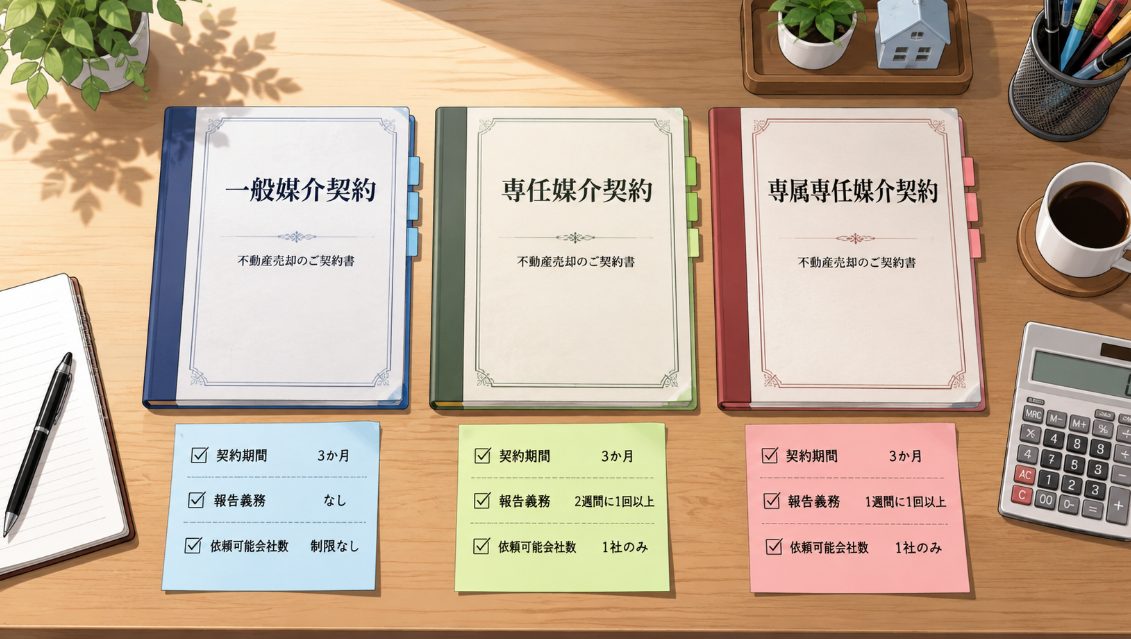 媒介契約の種類別に変更方法を確認する
