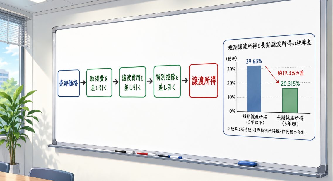 譲渡所得の計算式と税率