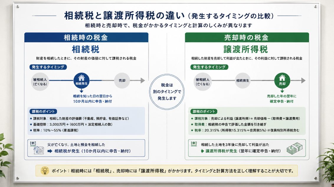 相続税と譲渡所得税は別物