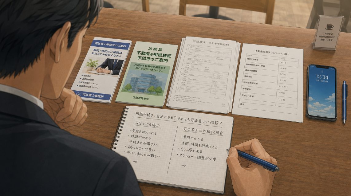 自分で手続きするか司法書士へ依頼するか