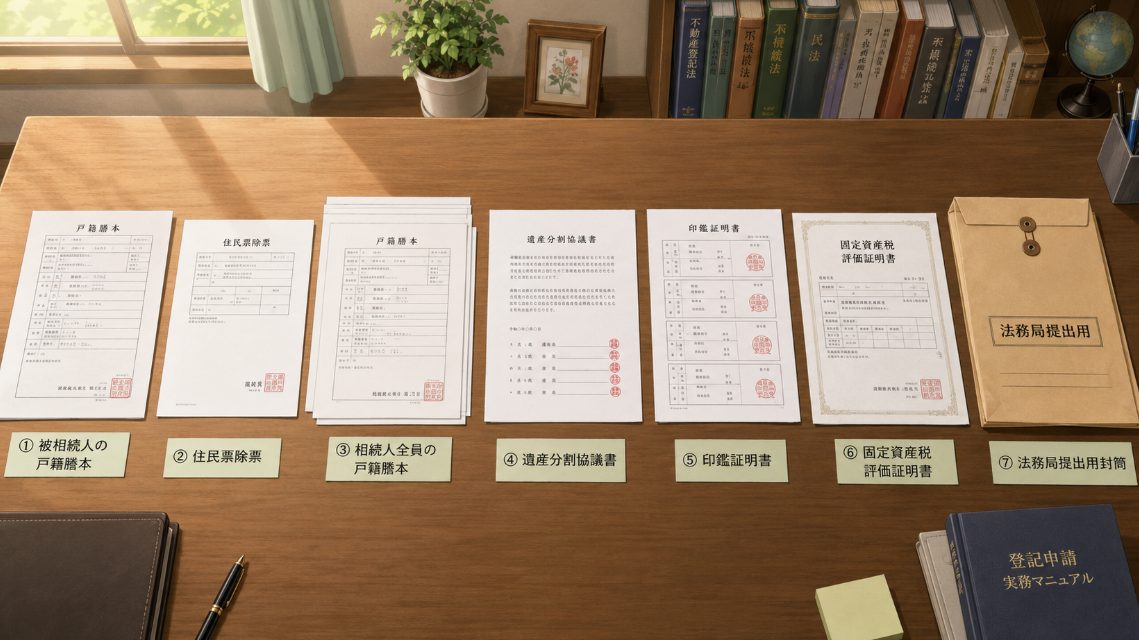 相続登記で必要な書類と取得先