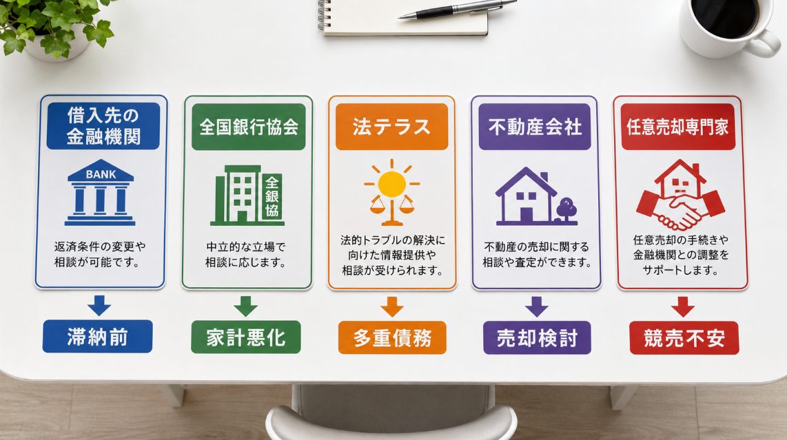 状況別の相談先早見表