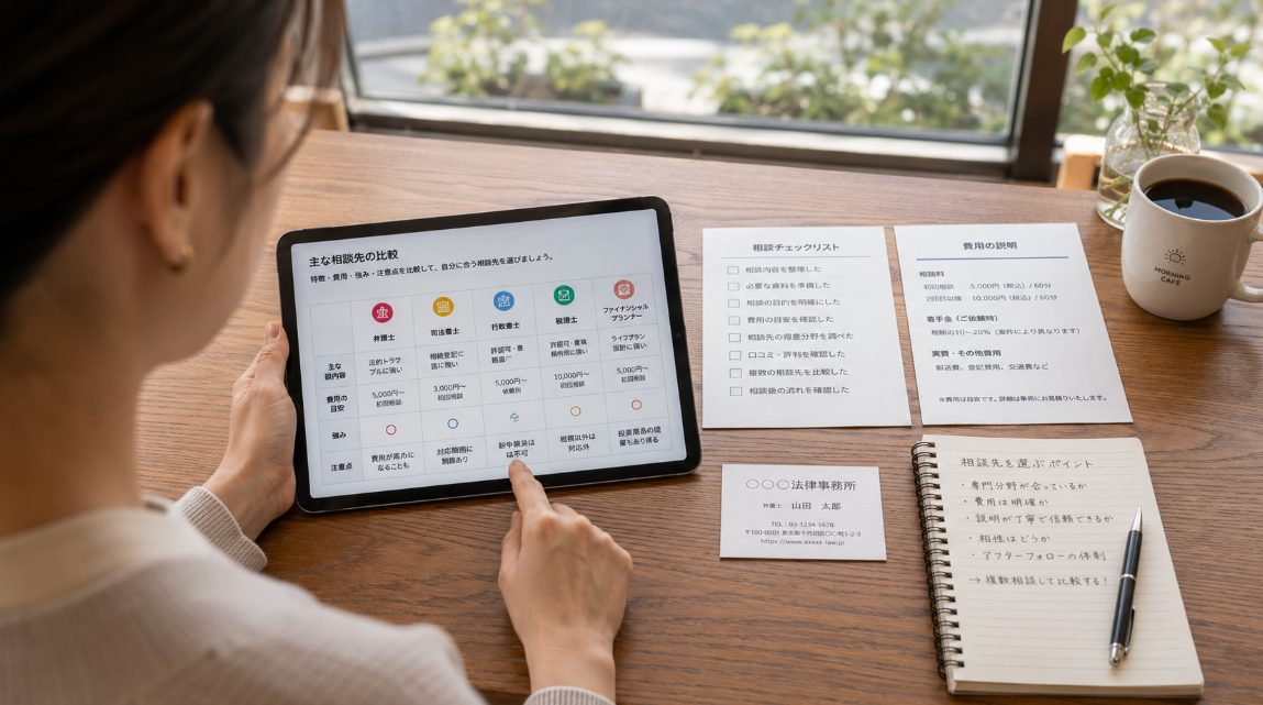 相談先の選び方と注意点
