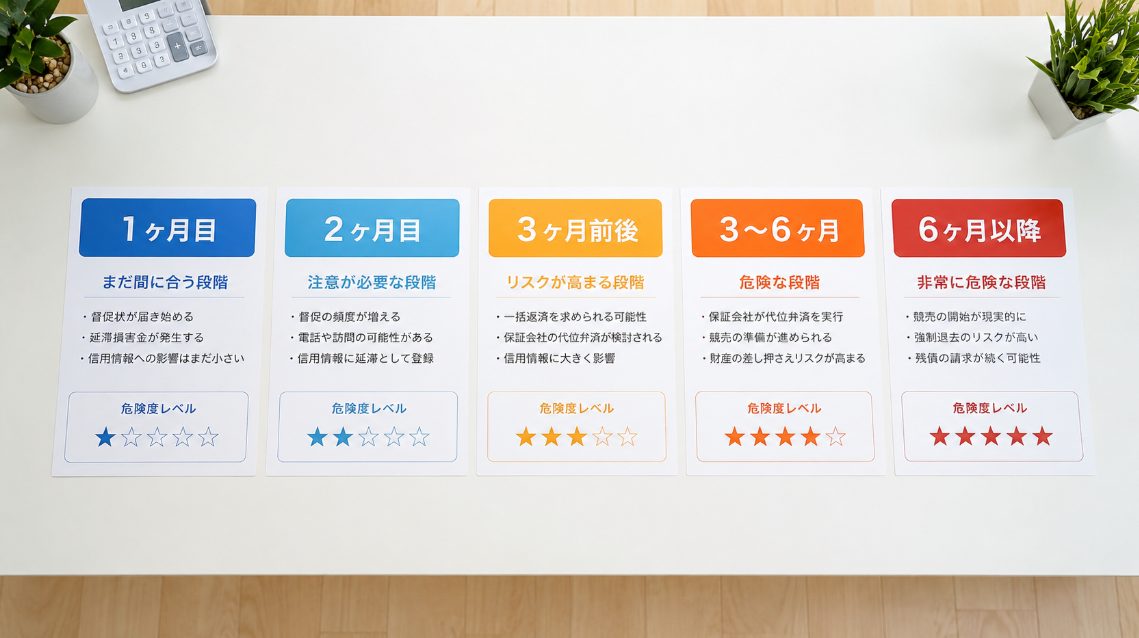 滞納月数別の危険度早見表