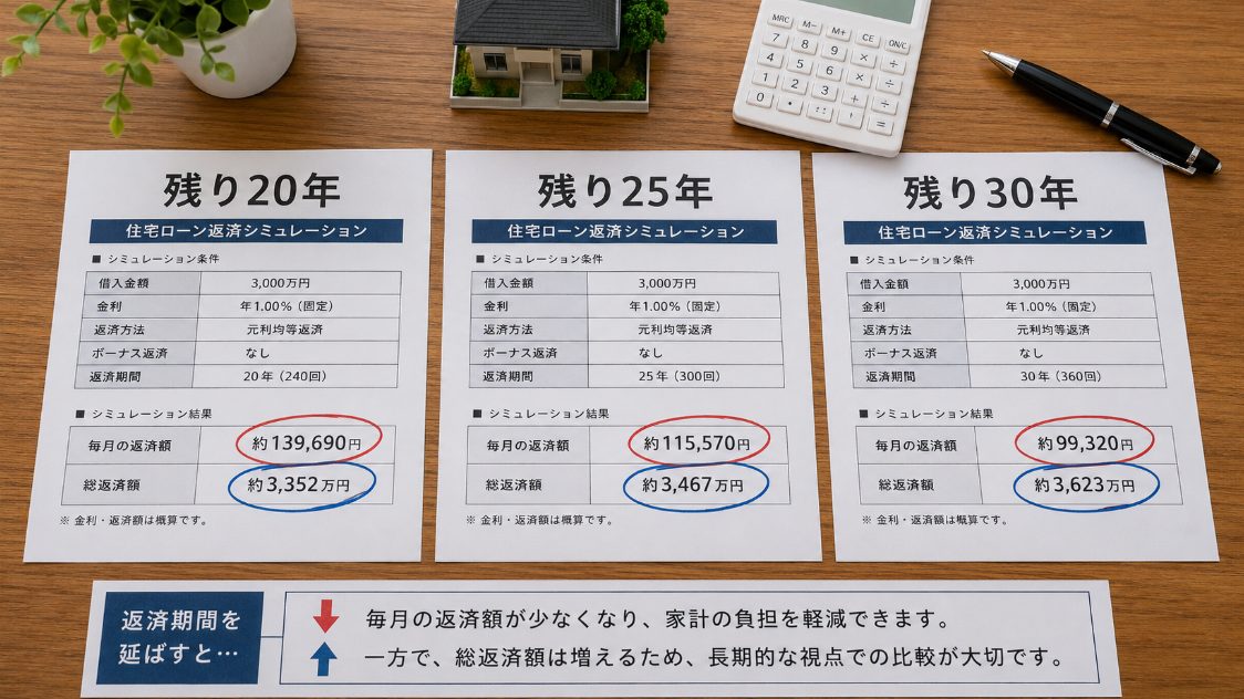 返済期間延長で毎月返済を下げる