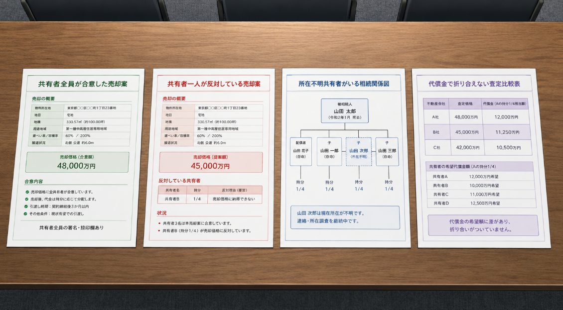 共有不動産分割請求が必要になる典型ケース