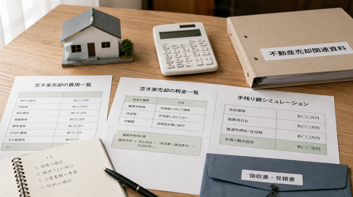 空き家売却で損しないための費用と税金