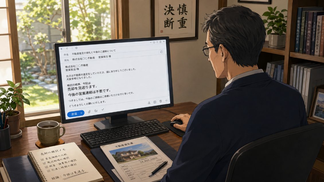 査定後に断る時の短い例文