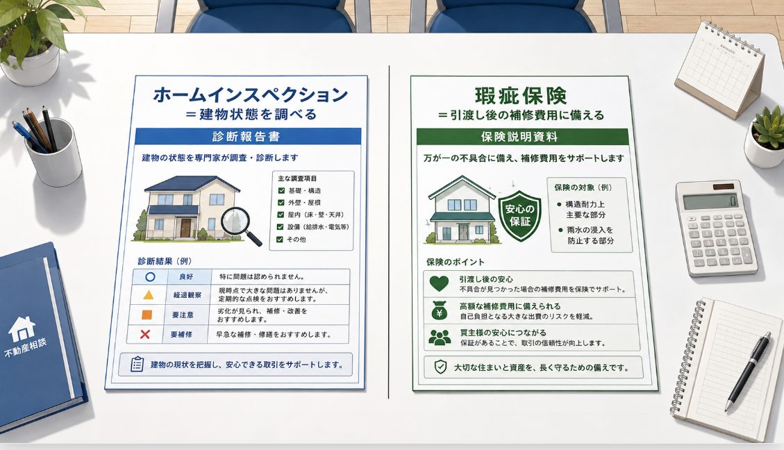 ホームインスペクションと瑕疵保険の違い