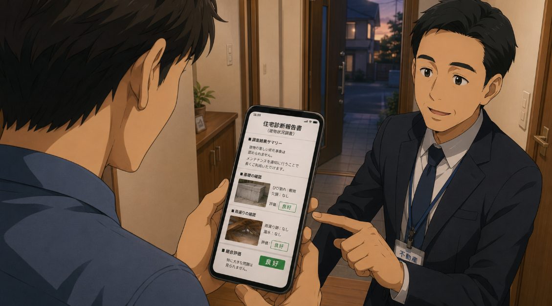 報告書を買主に見せるタイミング