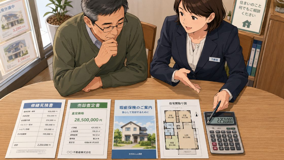 修繕するか価格に反映するかを判断する
