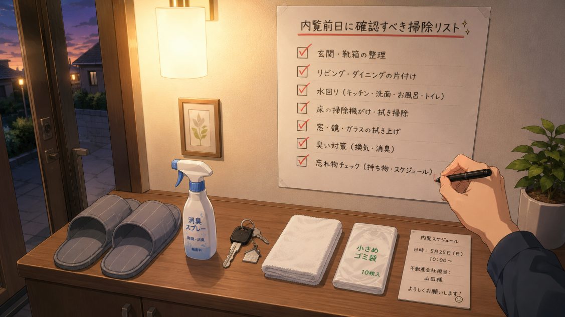 内覧前日に確認すべき掃除リスト