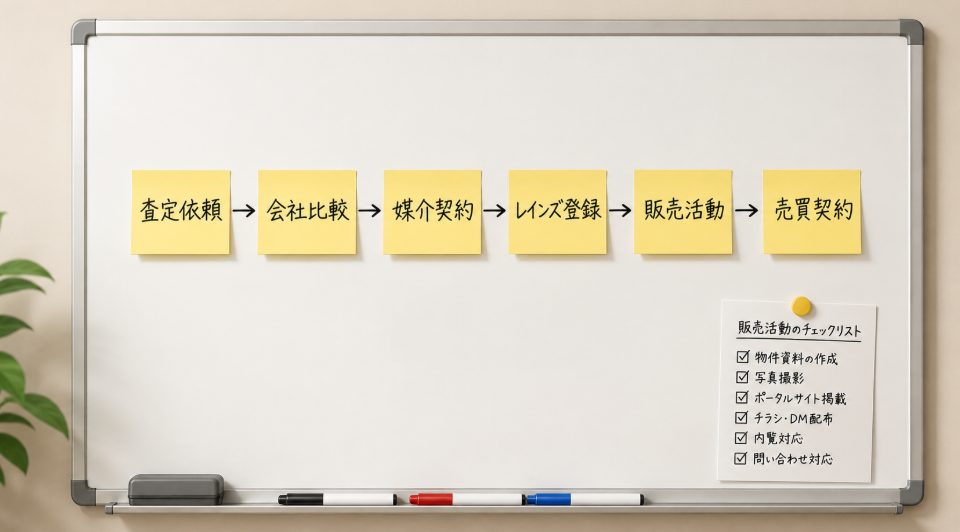 不動産売却の媒介契約に関する流れ