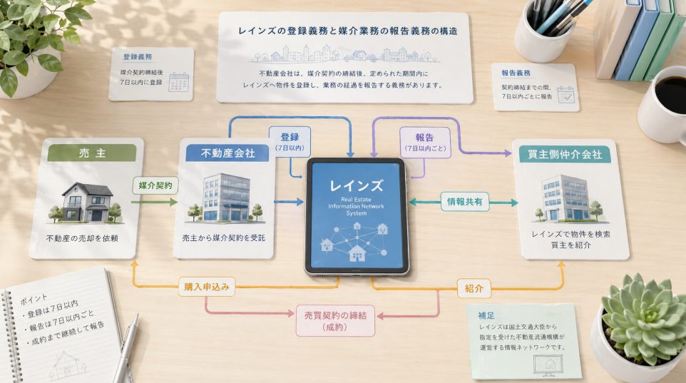 レインズ登録義務と業務報告義務の違い
