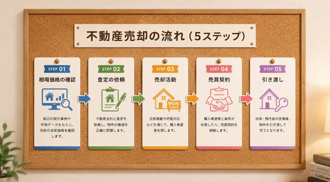 売却に向けた全体の流れと手順